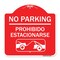 Signmission No Parking-Prohibido Estacionarse W/ Car Tow Graphic, Red & White Alum, 18" x 18", RW-1818-23632 A-DES-RW-1818-23632 - alternate 1